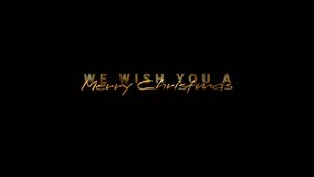 We Wish You A Merry Christmas Animated Handwritten Text in Gold - Powered by Shutterstock - Get 15% off with code: PIKWIZARD15