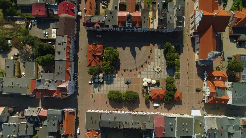 Plac Jakuba Wejhera Wejherowo Rynek Centrum Market Square Aerial View Poland
