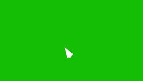 Animated draw white beat and show sign. Linear icon. Looped video. Vector illustration on green background. Pop-up line animation element. Flash FX Elements And Transition Great Motion 