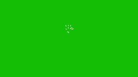 Animated draw white fireworks. Firework effect. Looped video. Vector illustration on green background. Pop-up line animation element. Flash FX Elements And Transition Great Motion Graphics.