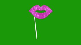 party lips green screen 4k video,party lips green screen ultra 4k video,party eye glasses green screen 4k video,party glasses.