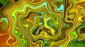 Animated spiral texture liquid background . Abstract multicolor pattern twist wavy shiny vortex liquid 