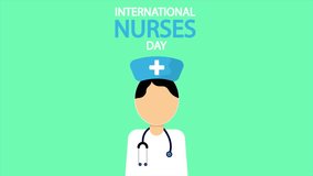Nurses day international doctor, art video illustration.