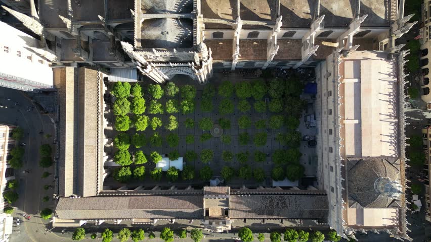 Patio de los Naranjos (orange tree courtyard) at Seville Cathedral, Spain