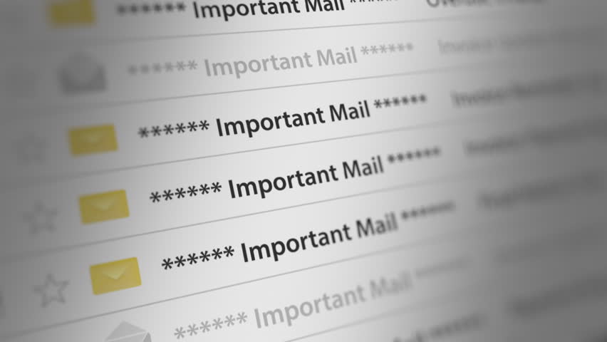 Animated Important E-Mail on Webmail. Seamless Loops
