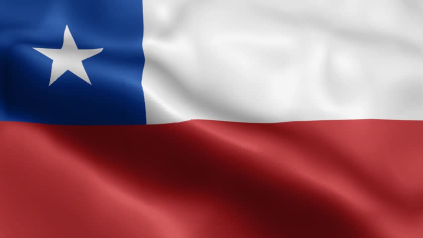 Chile Flag video waving in wind. Chile Flag Wave Loop waving in wind. Realistic Chile Flag background. Chile Flag Looping Closeup 1080p Full HD 1920X1080 footage Royalty-Free Stock Footage #1104065087
