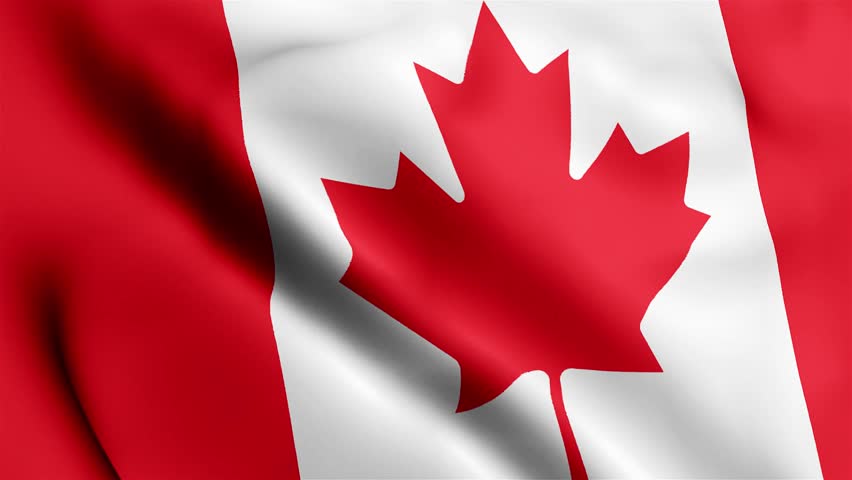 Canada Flag video waving in wind. Canada Flag Wave Loop waving in wind. Realistic Canada Flag background. Canada Flag Looping Closeup 1080p Full HD 1920X1080 footage. Ca Royalty-Free Stock Footage #1104065109
