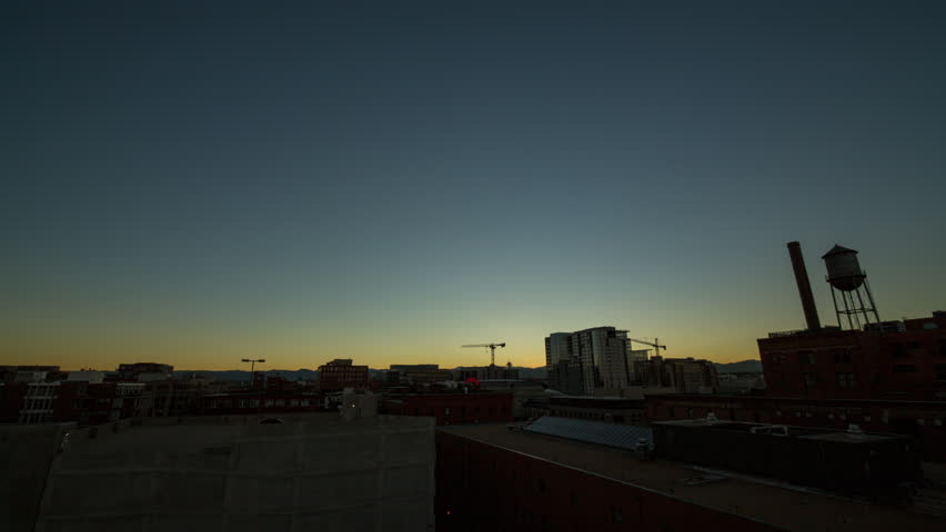 City of Denver Colorado SunsetSunrise Timelapse