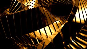 Metal lines are twisted by ribbons in spirals. Design. Metal ribbons in spiral bends of 3d space. Abstract 3d spiral with metal stripes - Powered by Shutterstock - Get 15% off with code: PIKWIZARD15