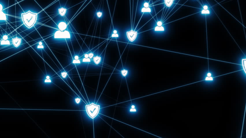 Artificial intelligence network keeping authentication of users accounts under safe control, hi-tech animation with connected internet symbols in 3D motion - Powered by Shutterstock - Get 15% off with code: PIKWIZARD15