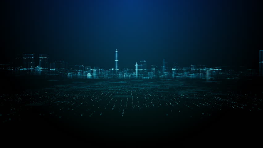 Cityscape location icons of GPS navigation, High speed internet connection and big data analysis, Technology digital data network connection background motion 4k - Powered by Shutterstock - Get 15% off with code: PIKWIZARD15