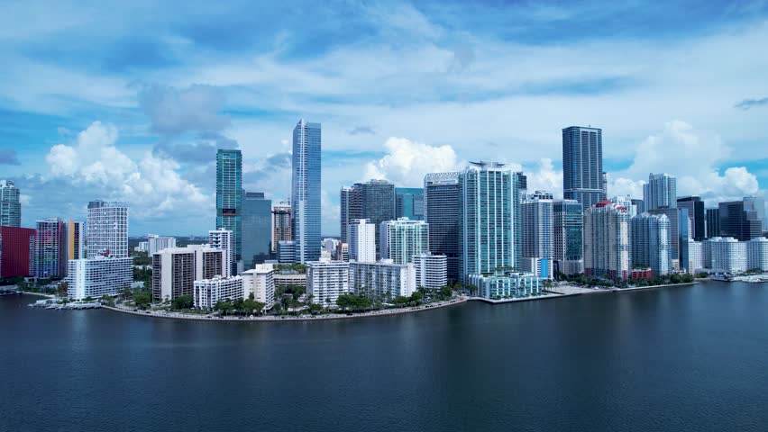 Downtown City At Miami Florida United States. Cityscapes Aerial City. Business Sky Clouds Downtown Cityscape. Business Outdoor Downtown District Panorama. Business Cityscape Building Architecture. Royalty-Free Stock Footage #1104099043