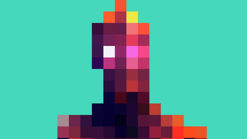 Male character in pixel art style