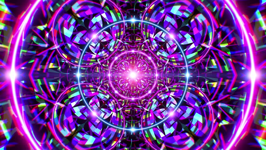 Colorful stained glass pattern art background loop - Powered by Shutterstock - Get 15% off with code: PIKWIZARD15