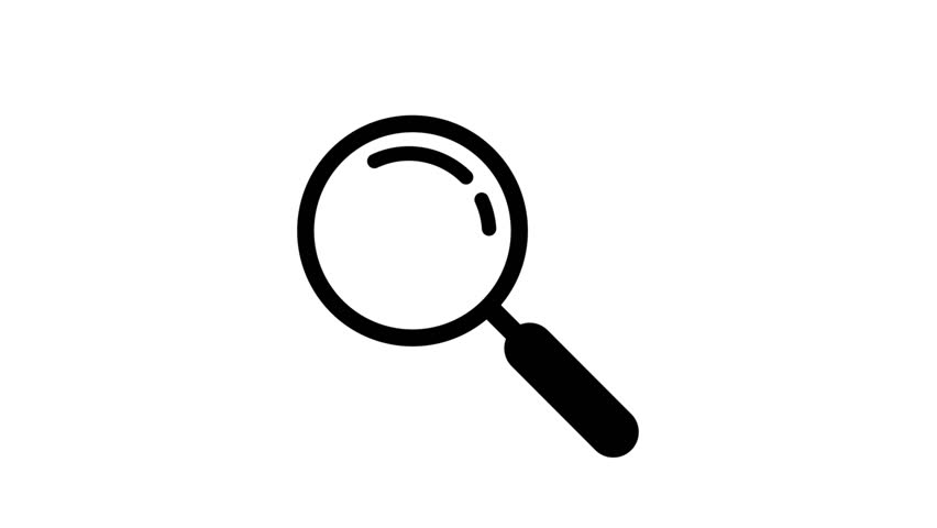 Animation of Magnifying glass icon, alpha channel included.