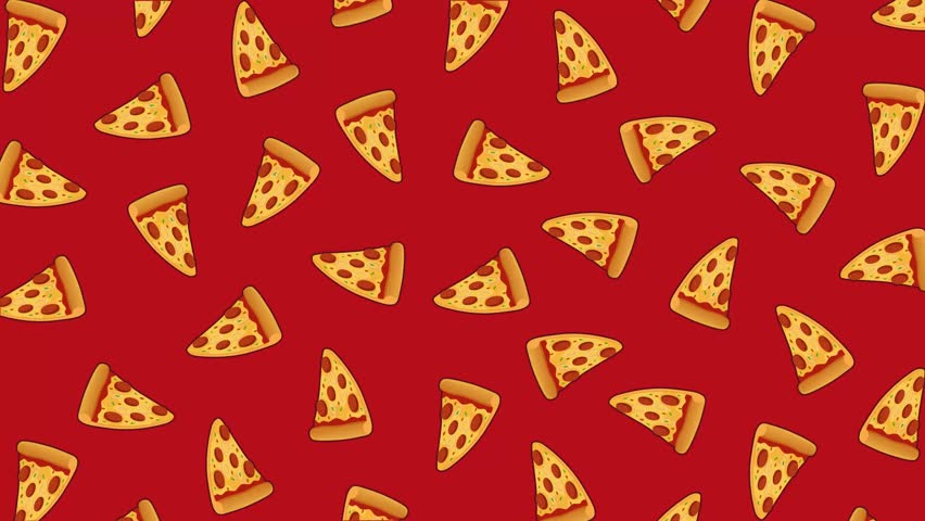 slices of pizza moving cartoon animation background 4k vector illustration advertising design elements Royalty-Free Stock Footage #1104118651