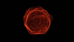 Red abstract sphere animation background. Energy plasma ball on a black background. - Powered by Shutterstock - Get 15% off with code: PIKWIZARD15
