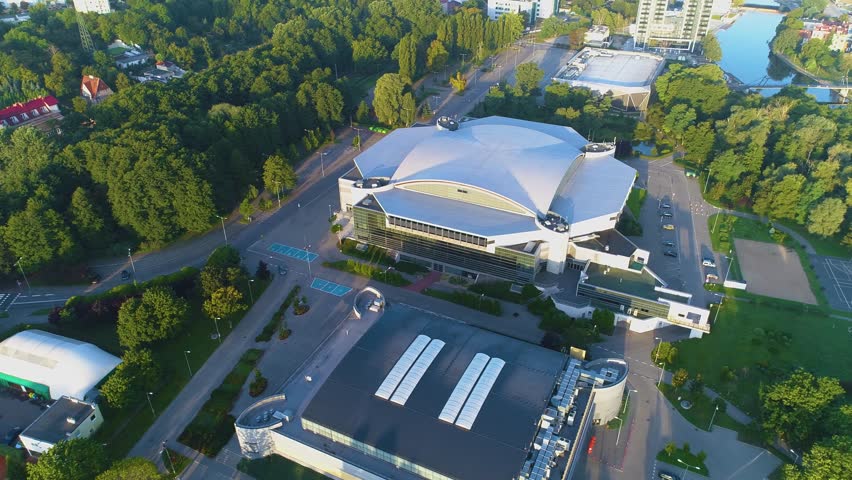 Sports Hall Bydgoszcz Hala Sportowa Immobile Luczniczka Aerial View Poland