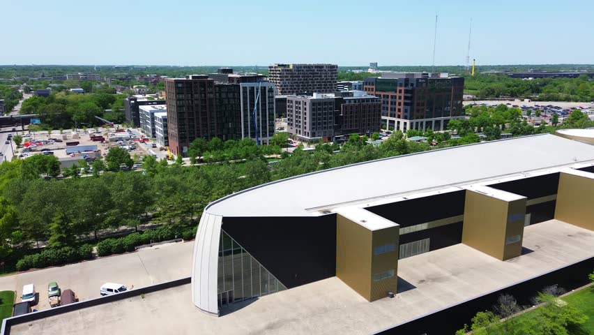 Franklinton district in Columbus, Ohio with new development