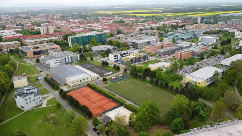 Czech Republic, Ostrava VSB University, multifunctional complex, From, Dron4K