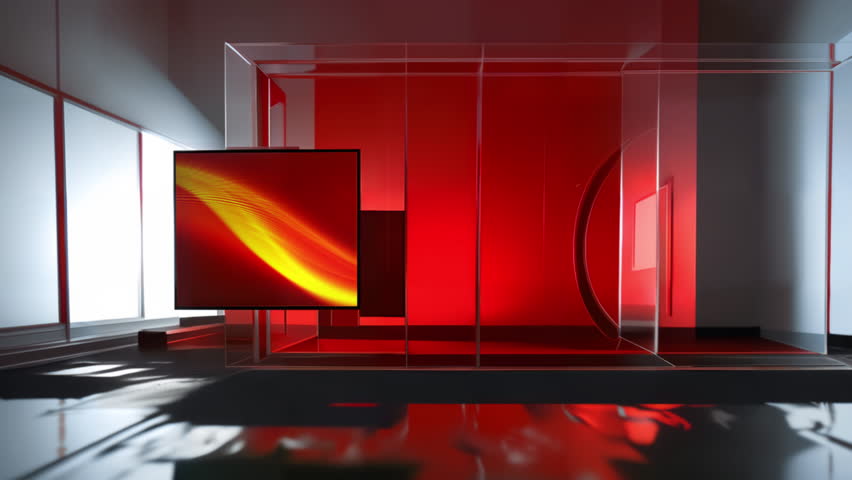 3D Virtual TV Studio News with TV on Wall: A Versatile and Engaging Backdrop for Any Video Content