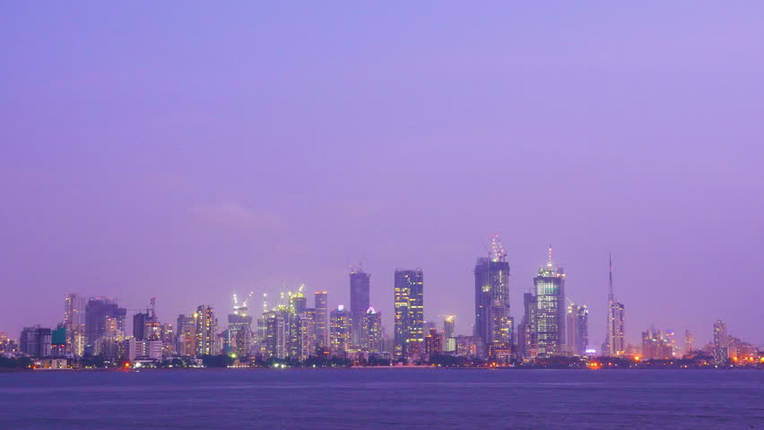 Day to Night time lapse of Mumbai City, India
