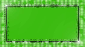 Abstract Luxury Green Screen Frame Animation, Modern Frame Template For Your Pictures And Videos On Green Screen Background, Rectangular Luxury Frame Animation Background With Glowing Particle Dot  - Powered by Shutterstock - Get 15% off with code: PIKWIZARD15
