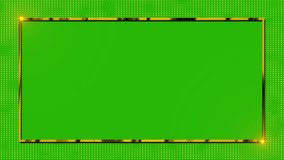 Abstract Luxury Green Screen Frame Animation, Modern Frame Template For Your Pictures And Videos On Green Screen Background, Rectangular Luxury Frame Animation Background With Glowing Particle Dot  - Powered by Shutterstock - Get 15% off with code: PIKWIZARD15