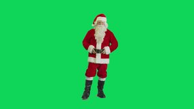 Studio Shot Isolated Mockup Template: Jolly Santa Claus Standing On Green Screen Chromakey Background And Inviting Guests To Magical Workshop On Christmas Or New Year's Holiday Celebration Slow Motion - Powered by Shutterstock - Get 15% off with code: PIKWIZARD15