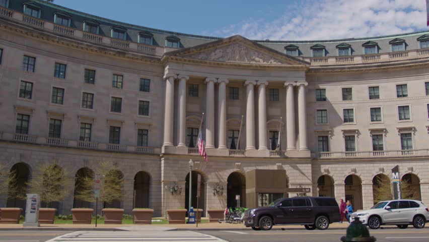 Washington dc - circa 2023 - exteriors of the william jefferson clinton building in washington d.c..