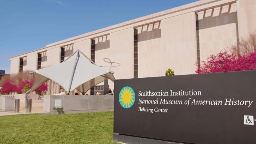 Washington dc - circa 2023 - exterior and signage of the american history museum within the smithsonian in washington d.c..
