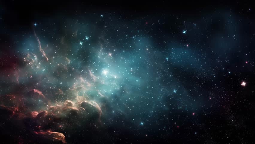 Outer Space. Galaxy and Nebula. Abstract space background. Endless universe with stars and galaxies in outer space. Cosmos art. Motion design. | Shutterstock HD Video #1104160837