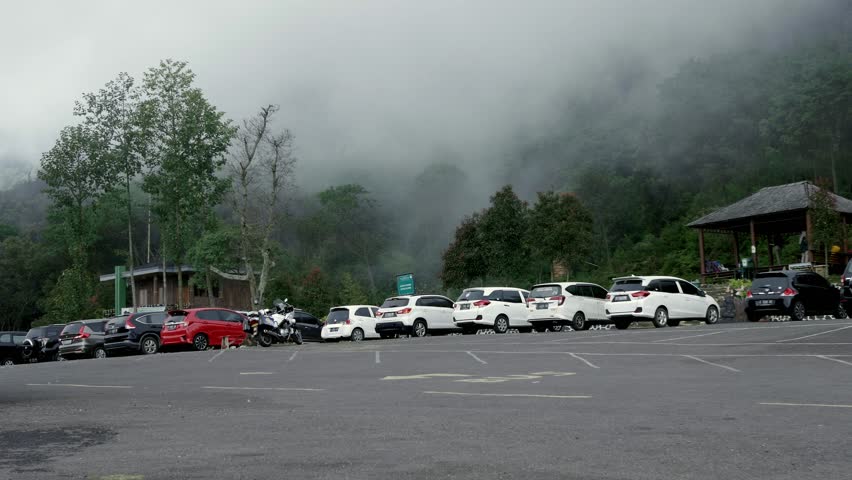parking lot before hiking trail