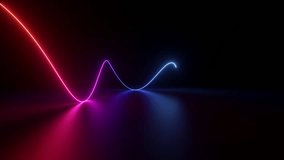 looped 3d animation, abstract geometric neon background, colorful glowing wavy line moves from left to right. Minimalist wallpaper - Powered by Shutterstock - Get 15% off with code: PIKWIZARD15