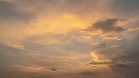 Abstract Building motions clouds sunset sky. The sun is going down of time-lapse. slow moving clouds. Timelapse Day to night sunset sky. Nature Background Environment. Freedom Backgrounds. 4K b roll. - Powered by Shutterstock - Get 15% off with code: PIKWIZARD15