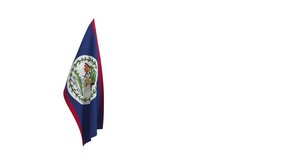 3D rendering of the flag of Belize waving in the wind.