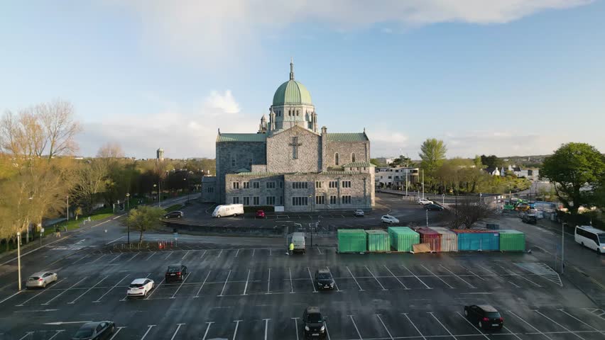 Aerial Boom Shot Reveals Beautiful Galway Cathedral in Ireland