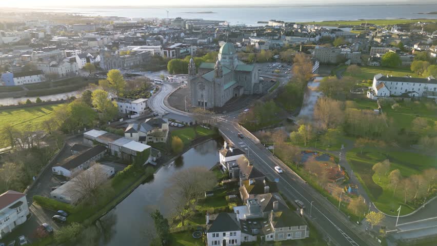 Galway Cathedral, Ireland. Amazing Aerial Shot