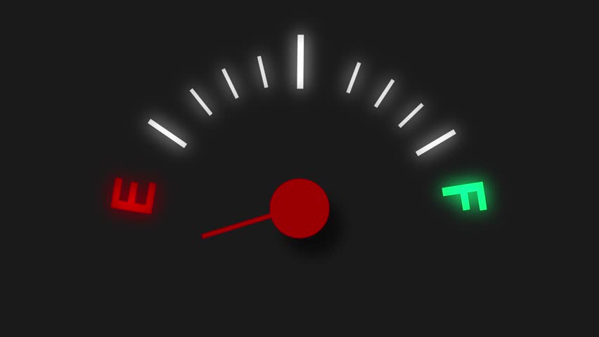 Fuel gauge filling from empty to full concept animation  Royalty-Free Stock Footage #1104206607