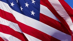 Close up of the US Flag blowing in the breeze. - Powered by Shutterstock - Get 15% off with code: PIKWIZARD15