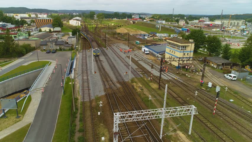 Railway Station Wejherowo Dworzec Kolejowy Pkp Aerial View Poland