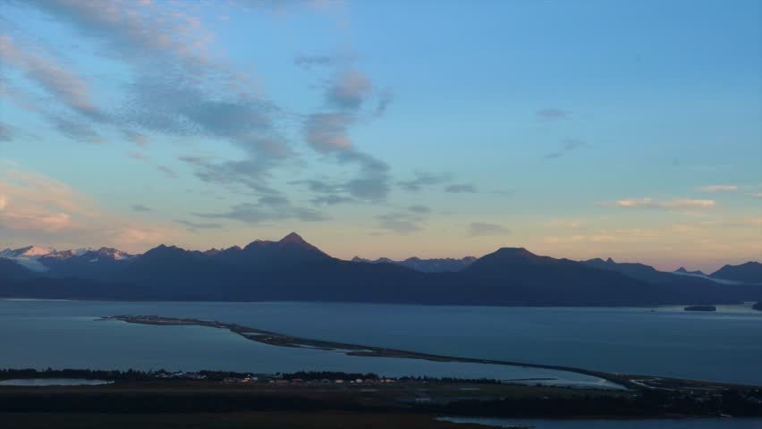 8 second time-lapse of sunset over the Homer Spit in Homer Alaska.