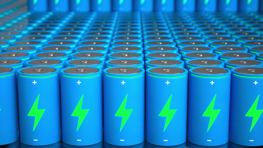 Electric Vehicle Battery Manufacturing: Cg Render of modern EV Battery Pack manufacturing, Lithium-Ion Supply, Clean Energy Storage, Solid State battery, 4680,
4K Animation Royalty-Free Stock Footage #1104248005