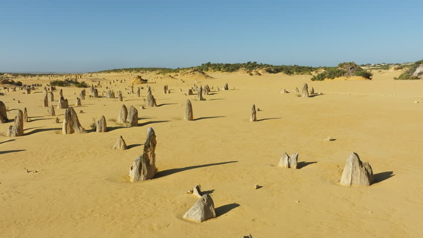 Pinnacles Desert desert in Australia with stones