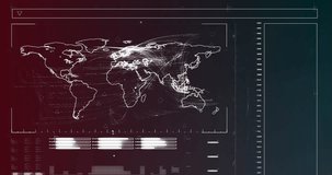 Animation of interface with data processing over world map against purple gradient background. Computer interface and business data technology concept - Powered by Shutterstock - Get 15% off with code: PIKWIZARD15