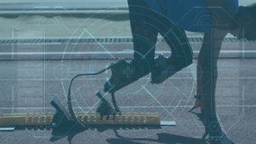 Animation of smartphone icon and data processing over african american man running. Global sports, connections, data processing, digital interface and computing concept digitally generated video. - Powered by Shutterstock - Get 15% off with code: PIKWIZARD15