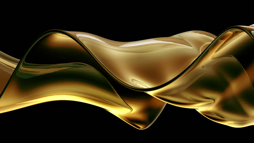 Molten Brilliance: Mesmerizing Slow-Motion Studio Shot Illuminating the Captivating Glow of Golden Yellow Oil. Loop, 4K. Royalty-Free Stock Footage #1104255735