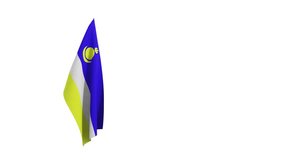 3D rendering of the flag of Buryatia waving in the wind.