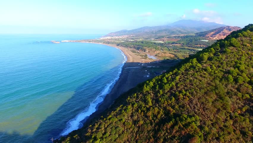 drone shot of the coast of tipaza algeria