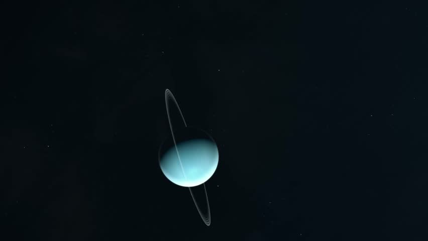 Realistic Animation of Uranus Moving Through Space | Shutterstock HD Video #1104277281